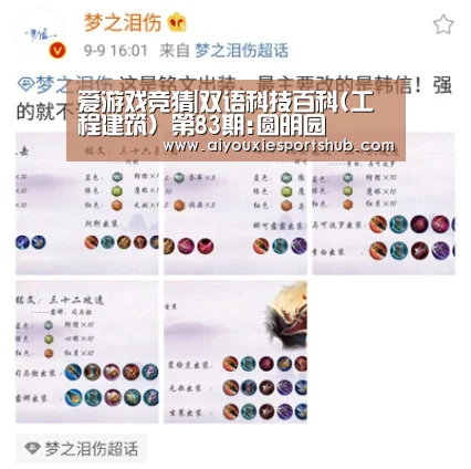爱游戏竞猜|双语科技百科(工程建筑) 第83期:圆明园(图1) 爱游戏直播